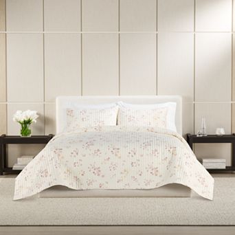 Simply Vera Vera Wang Sunwashed Botanical Printed Quilt Set