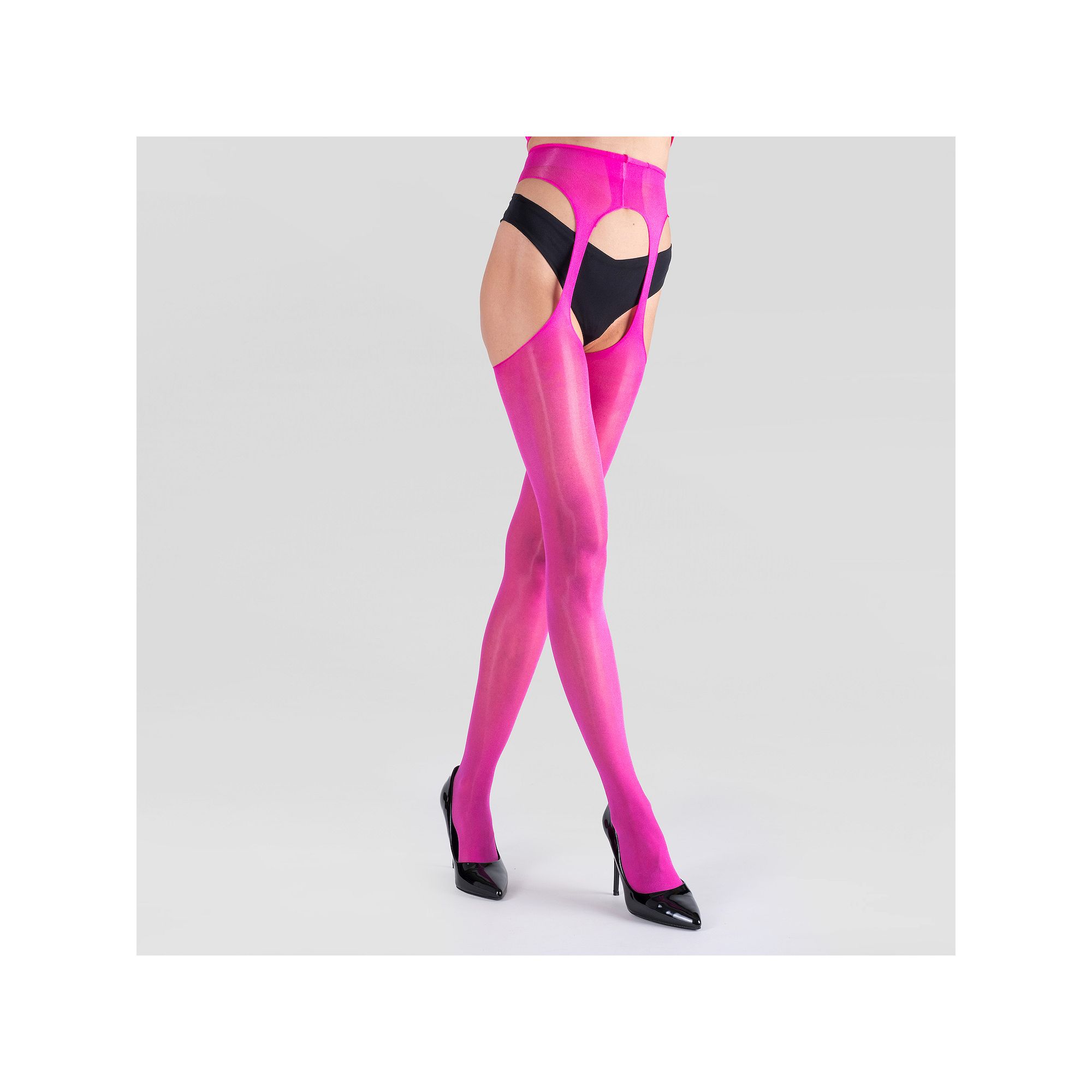 LECHERY® Sheer Suspender Tights, Womens, Size: Small-Medium, Pink