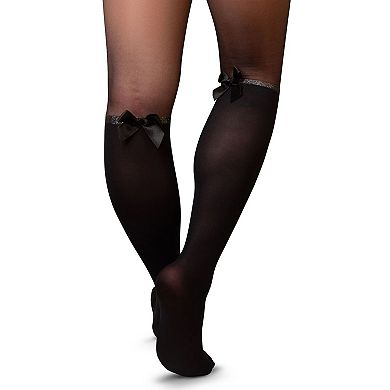 Women's LECHERY® Over-the-Knee Back Bow Tights 
