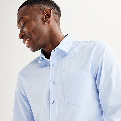 Men's FLX Slim Performance Untucked-Fit Button Down Long Sleeve Shirt
