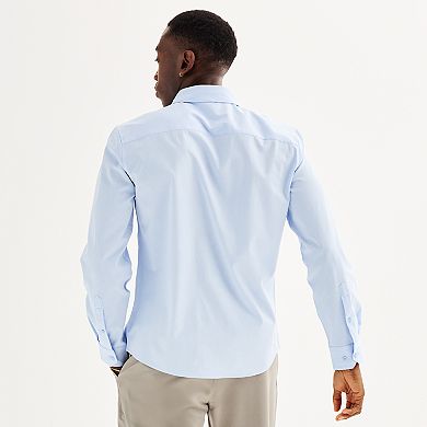 Men's FLX Slim Performance Untucked-Fit Button Down Long Sleeve Shirt