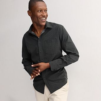 Men's FLX Slim Performance Untucked-Fit Button Down Long Sleeve Shirt