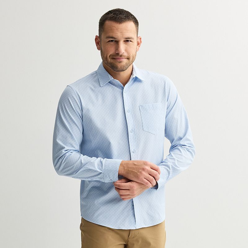 Men's FLX Tech Mesh Slim-Fit Long Sleeve Button-Down,