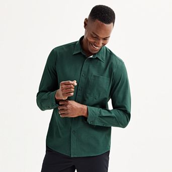 Men's FLX Slim Performance Untucked-Fit Button Down Long Sleeve Shirt