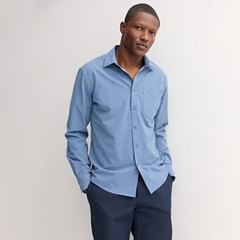 Men's FLX Slim Performance Untucked-Fit Button Down Long Sleeve Shirt