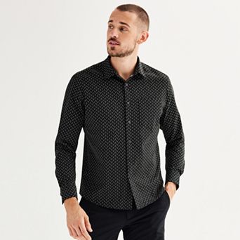 Men's FLX Slim Performance Untucked-Fit Button Down Long Sleeve Shirt