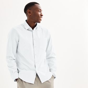 Men's FLX Slim Performance Untucked-Fit Button Down Long Sleeve Shirt