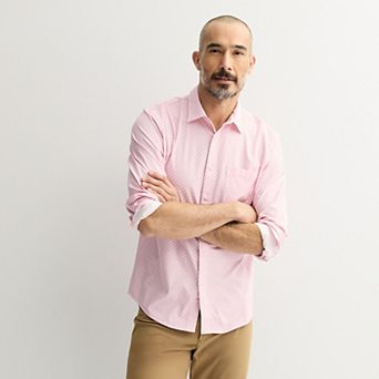 Men's FLX Tech Mesh Slim-Fit Long Sleeve Button-Down