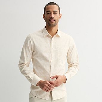 Men's FLX Tech Mesh Slim-Fit Long Sleeve Button-Down