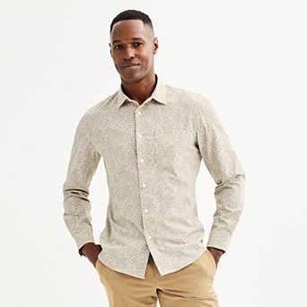 Men's FLX Tech Mesh Slim-Fit Long Sleeve Button-Down