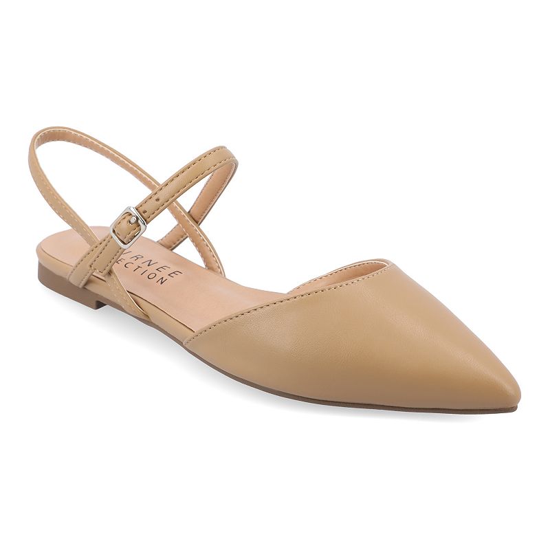 Journee Collection Martine Women's SuperNatural Shades Tru Comfort Foam™ Dress Flats, Size: 5.5 Wide, Honey