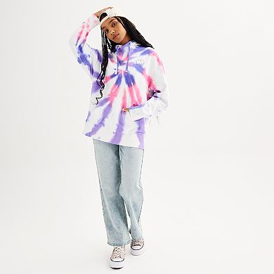 Juniors IVORY ELLA Purple Swirl Tie Dye Hoodie