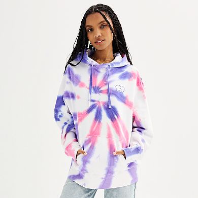 Juniors IVORY ELLA Purple Swirl Tie Dye Hoodie