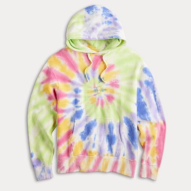 Juniors IVORY ELLA Tropical Brights Tie Dye Hoodie