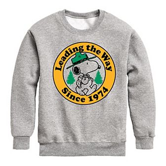 Boys 8-20 Peanuts Snoopy Leading The Way Fleece Sweatshirt