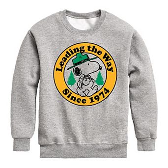 Boys 8-20 Peanuts Snoopy Leading The Way Crew Fleece Sweatshirt