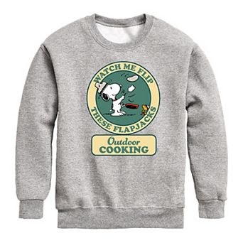 Boys 8-20 Peanuts Outdoor Cooking Badge Fleece Sweatshirt