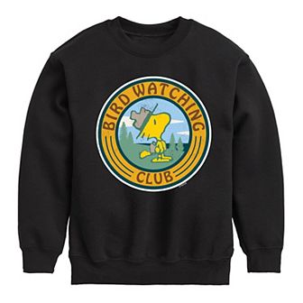 Boys 8-20 Peanuts Bird Watching Crew Fleece Sweatshirt