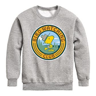 Boys 8-20 Peanuts Bird Watching Crew Fleece Sweatshirt