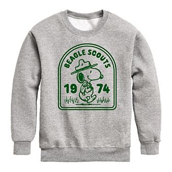 Boys 8-20 Peanuts Beagle Scouts Badge Fleece Sweatshirt