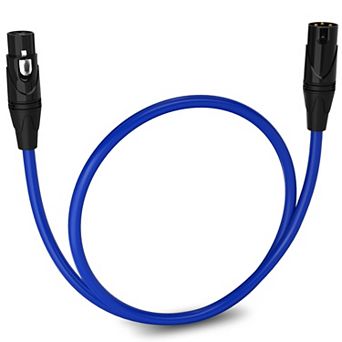LyxPro XLR Cable, 1.5 Feet Male-to-Female, 3 Pin Mic Cable