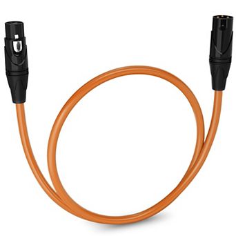 LyxPro XLR Cable, 1.5 Feet Male-to-Female, 3 Pin Mic Cable