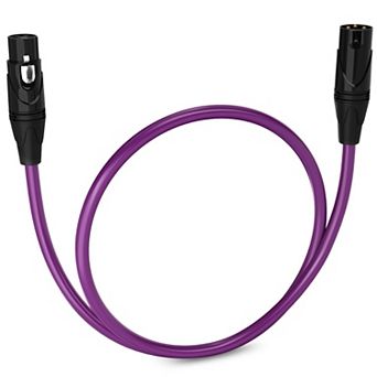 LyxPro XLR Cable, 1.5 Feet Male-to-Female, 3 Pin Mic Cable