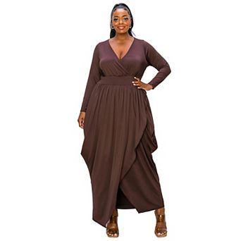Plus Size Giuliana Tulip Hem Maxi Dress