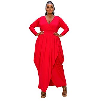 Plus Size Giuliana Tulip Hem Maxi Dress