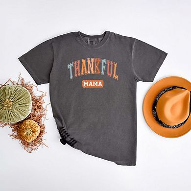 Simply Sage Market Varsity Thankful Mama Garment Dyed Tee