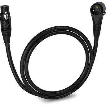 LyxPro Right Angle Male-to-Female XLR Microphone Cable 3ft