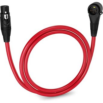 LyxPro Right Angle Male-to-Female XLR Microphone Cable 3ft