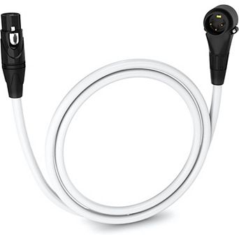 LyxPro Right Angle Male-to-Female XLR Microphone Cable 3ft