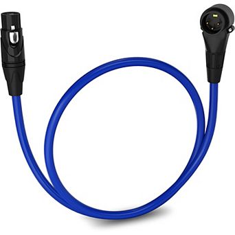 LyxPro Right Angle Male-to-Female XLR Microphone Cable 1,5ft