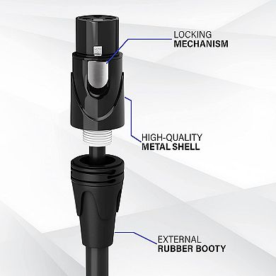 LyxPro XLR Cable, 20 Feet Male-to-Female, 3 Pin Mic Cable