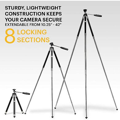 Kodak PhotoGear 42” Camera Tripod, Compact Tripod for Camera with Remote