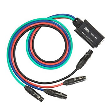 LyxPro 4-Channel XLR to Cat6 Ethercon Cable, 3 Ft Female Connector