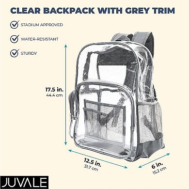 Clear Backpack For Stadium, Heavy Duty Pvc (17.5 X 12.5 X 6 In)