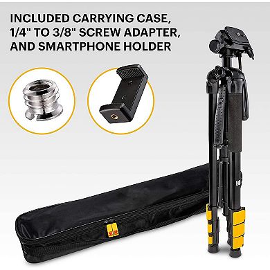 Kodak PhotoGear 2-in-1 Camera Tripod & Monopod, 70” Compact Tripod for Camera