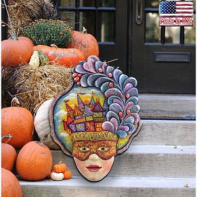 Carnival Mask Halloween Halloween Door Decor by G. DeBrekht - Thanksgiving Halloween Decor
