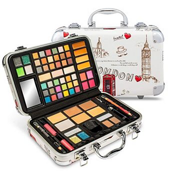 Vokai Makeup Kit Gift Set, London Case Makeup Set with Carrying Handle & Accessories