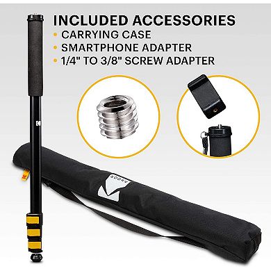 Kodak PhotoGear 72” Portable Monopod for Cameras with Retractable Spike