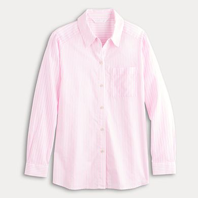 Petite LC Lauren Conrad Relaxed Shirt with Front Pocket
