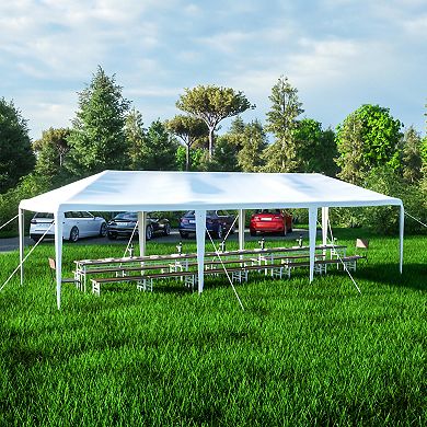 F.C Design 10x30' Wedding Party Canopy Tent Outdoor Gazebo with 5 Removable Sidewalls - Spacious, Versatile, and Elegant Event Shelter