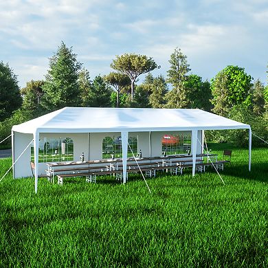 F.C Design 10x30' Wedding Party Canopy Tent Outdoor Gazebo with 5 Removable Sidewalls - Spacious, Versatile, and Elegant Event Shelter