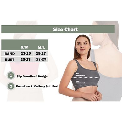 Juniors' Unlined Sports Bra - Ultra Soft, Seamless Bra Moisture-wicking & Quick Drying Activewear