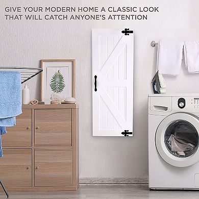 Ivation Wall-Mounted Ironing Board Cabinet with Farmhouse Door