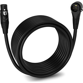 LyxPro Right Angle Male-to-Female XLR Microphone Cable 30ft