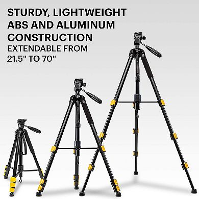 Kodak PhotoGear 2-in-1 Camera Tripod & Monopod, 70” Compact Tripod for Camera w/Remote