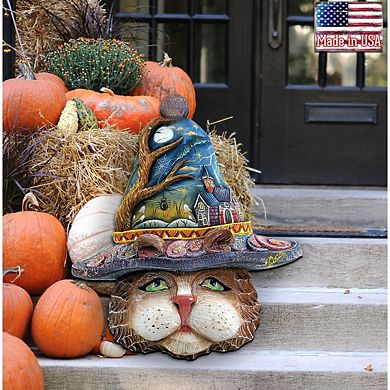 Halloween Eve Cat Halloween Door Decor by G. DeBrekht - Thanksgiving Halloween Decor